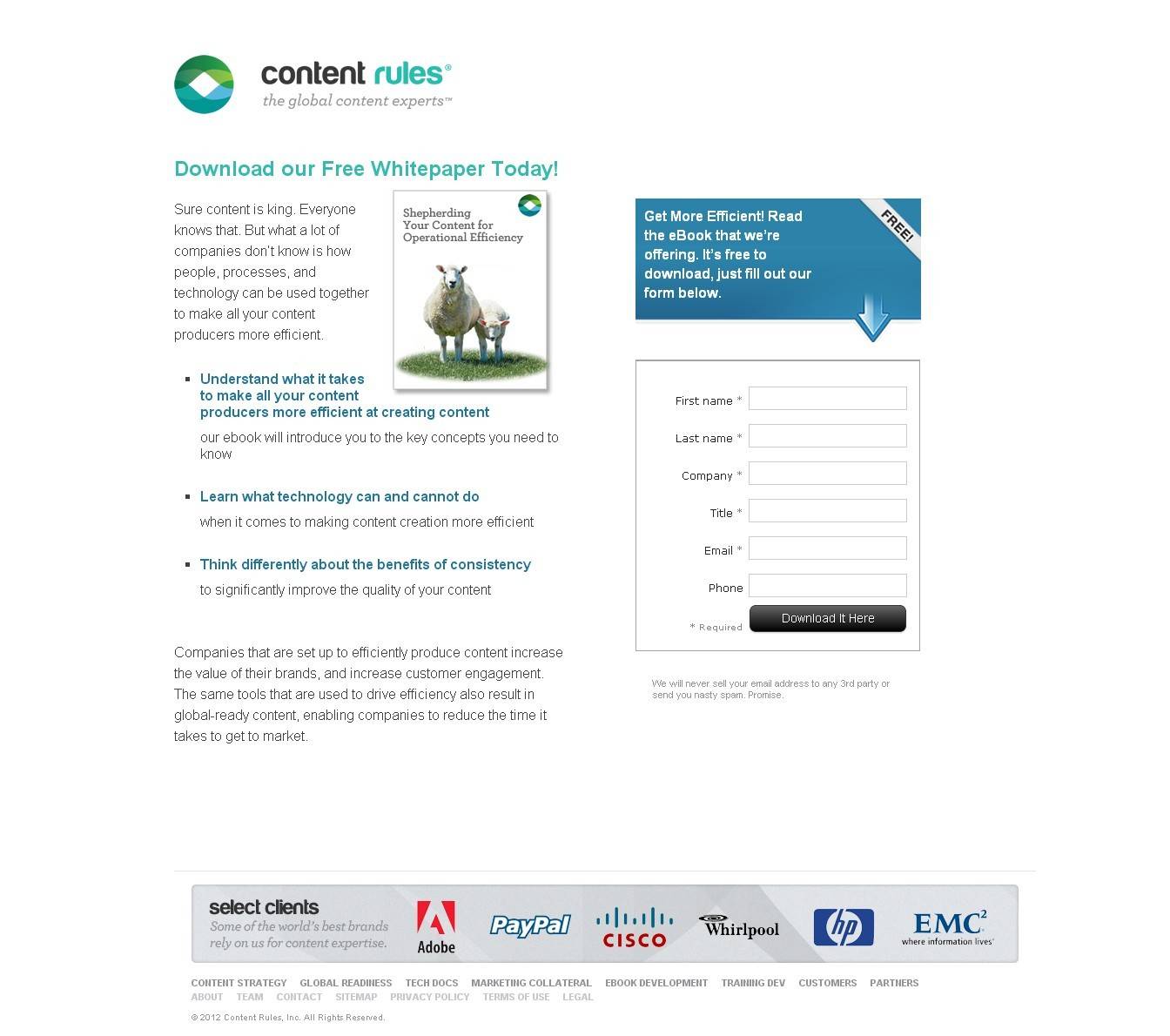 Пример посадочной страницы. Минимализм нынче в моде. Пример посадочной страницы. Минимализм нынче в моде.